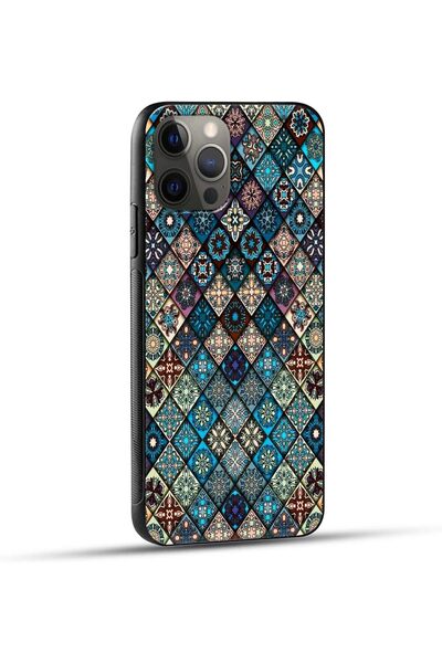 Generic Mandala Protective Case with Soft Black Sides for Apple iPhone 12 Pro - Khales (Multi-color)