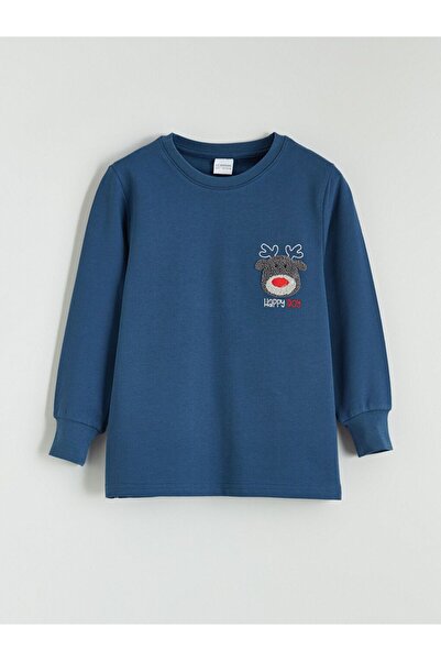 LC Waikiki Lcw Kids Crew Neck Christmas Themed Boys' Pajama Set