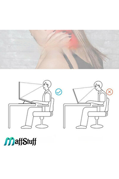 MaffStuff MaffStuff® Aluminum Laptop Stand, Portable, Foldable, 6 Level Adjustable