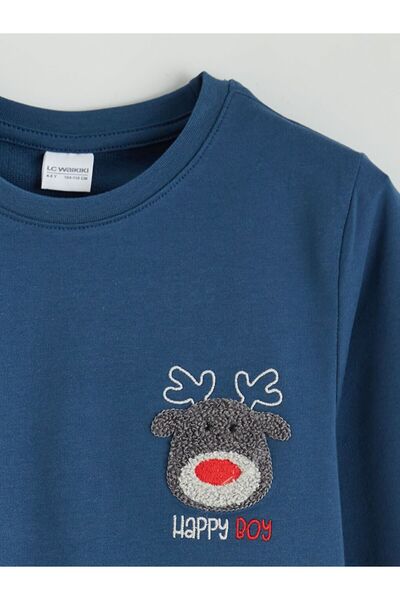 LC Waikiki Lcw Kids Crew Neck Christmas Themed Boys' Pajama Set