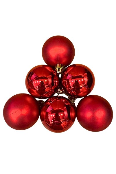 BKMC PARTY 6 BUCĂȚI ORNAMENT POMODORI DE CRĂCIUN PENTRU BRAD 6 CM