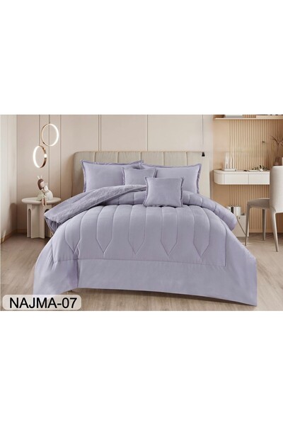 SNOOZYL Double bed set, star-shaped velvet winter fur, 230x250