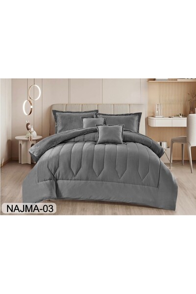 SNOOZYL Double bed set, star-shaped velvet winter fur, 230x250