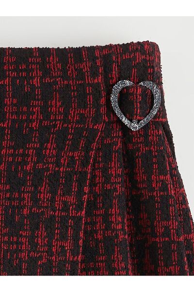 LC Waikiki Lcw Kids Plaid Patterned Girls' Shorts Skirt and Pantyhose