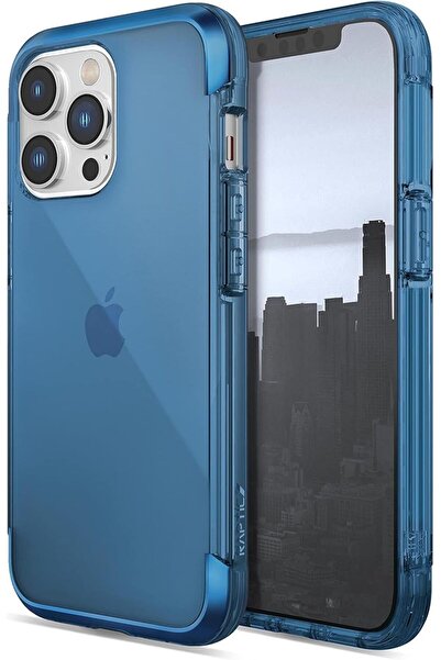 X-Doria جراب حماية رابتيك اير لهاتف آيفون 14 برو (6.1 بوصة) - أزرق داكن، مطاطي