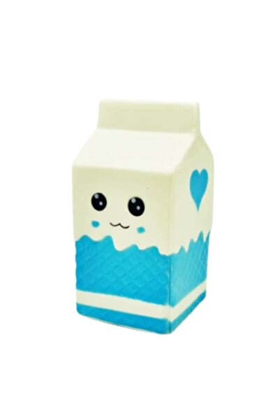 OEM Squishy anti-stress milk carton model, blue, foam, 12 cm