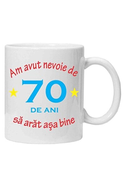 CRD PRINT Personalized ceramic mug 'I needed 70 years' - 330 ml, White