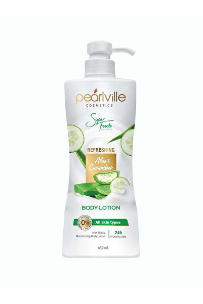 Pearlville لوشن منعش للجسم بخلاصة الصبار والخيار - 650 مل
