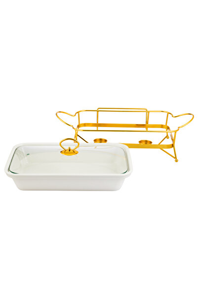 ABAREEK A ceramic food warmer for buffets, used to keep food warm during parties and events.