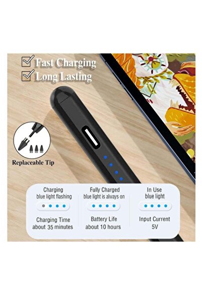 Generic Stylus Pen for iPad with Palm Rejection, Active Pencil (2018-2022)