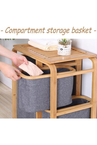 Ch Wooden shelf with 3 storage units – stylish organization for your bathroom and everyday space