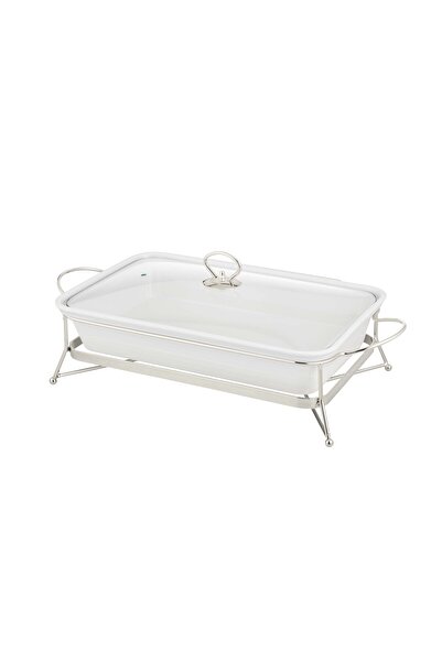 ABAREEK A ceramic food warmer for buffets, used to keep food warm during parties and events.