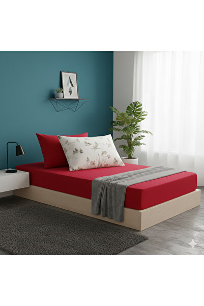 ELEGANCEHOME Flannel, Snow, 100% Cotton, Single, Fitted Sheet Set