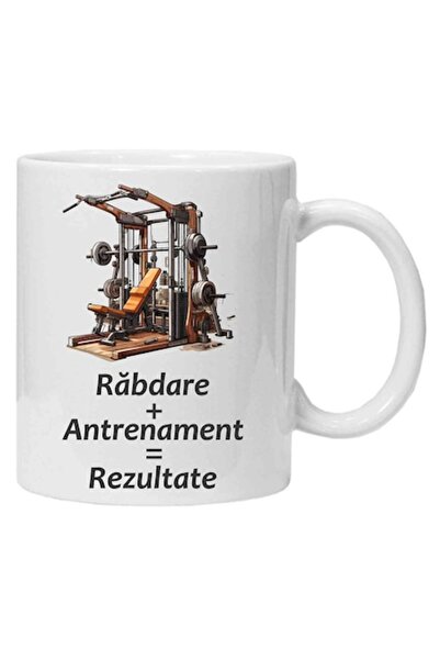 CRD PRINT Personalized mug with print "patience+training", White, Ceramic, 330 ml,