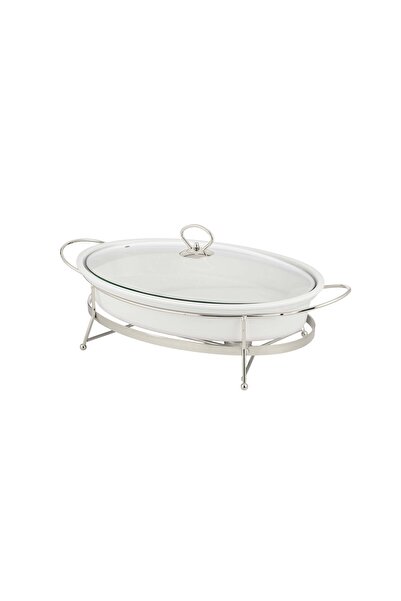 ABAREEK A ceramic food warmer for buffets, used to keep food warm during parties and events.