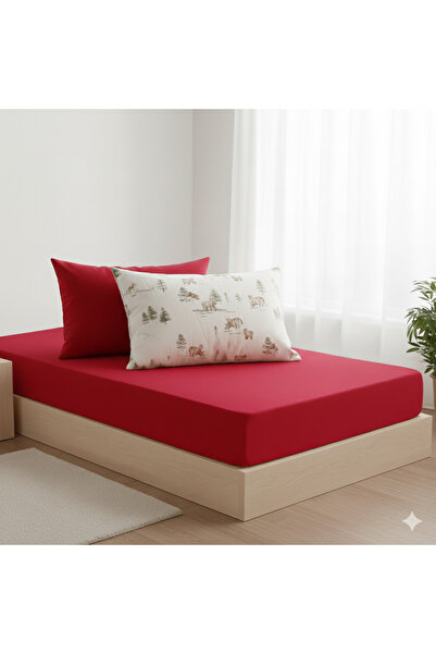 ELEGANCEHOME Flannel, Snow, 100% Cotton, Single, Fitted Sheet Set