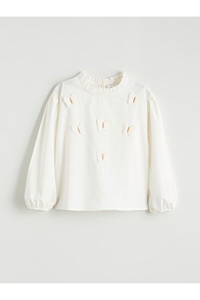 LC Waikiki Lcw Kids Butterfly Embroidered Girls' Blouse