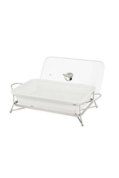 ABAREEK A ceramic food warmer for buffets, used to keep food warm during parties and events.