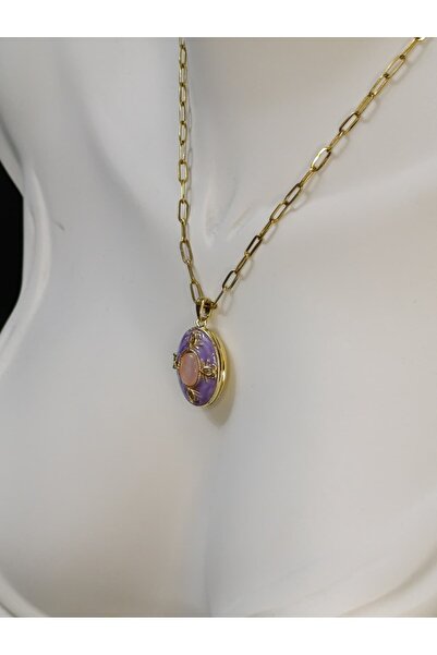 REMALY Mor İçi Açılabilir Çelik Kolye