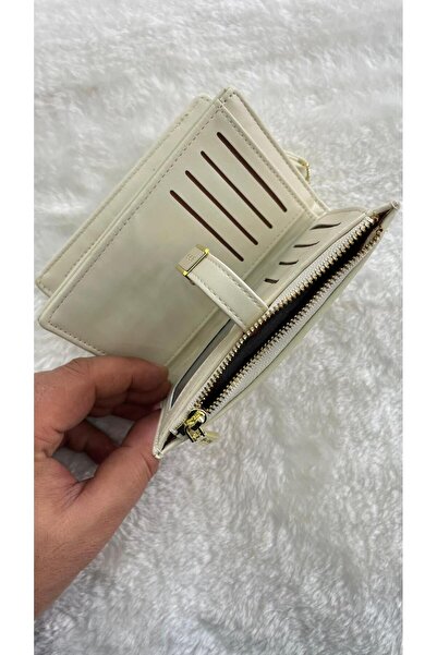 BLACK Women's Wallet with Wrist Strap and Card and Coin Compartments