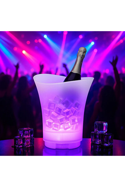 Next Trend 7L LED Milk Frother with Bluetooth Speaker – Drink Cooling and Multicolored Light for Parties