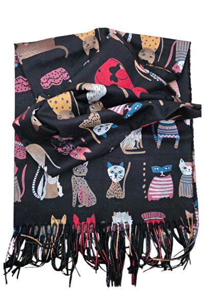 by Alexandra Vacarusi Sal fular dama toamna iarna model cu pisici