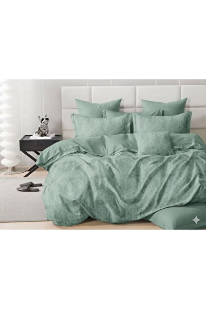 Truva Grup Finet Jacquard Bed Linen 6 Pieces, 180x200 cm - Mint Green