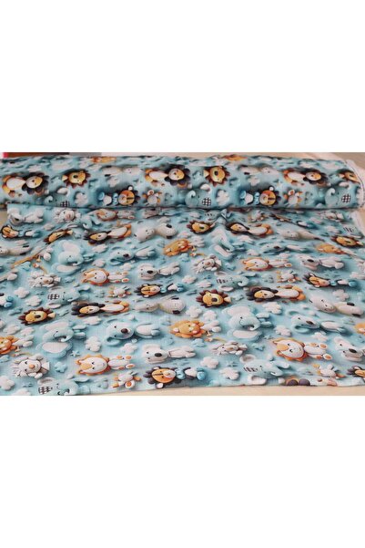 SerSev قماش موسلين 100% قطن بطباعة رقمية ثلاثية الأبعاد بنمط حيوانات لطيفة، ق...