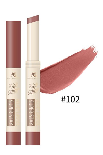 AMYTIS GARDEN أحمر شفاه سوبر ستاي - لون غني يدوم طويلاً مع تأثير الفيلر والبو...