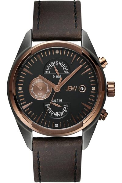JBW Luxury Men's Woodall 4 Diamonds Multi-Function Watch