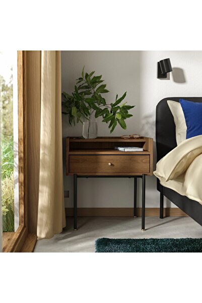 IKEA komodin, kahverengi ceviz görünüm, 54x38x58 cm