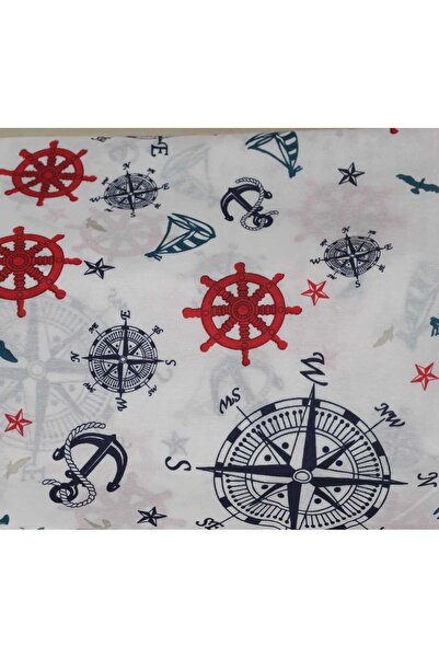 SerSev Sailor Anchor & Rudder Patterned Cotton Bedding Fabric 100*240 cm Meter Sheet Pillow Home Fabric