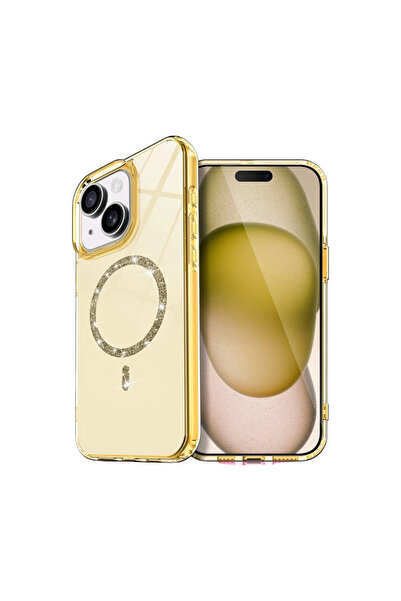 eco port غطاء Live Diamond Magsafe المتوافق مع iPhone 15 Plus - أصفر