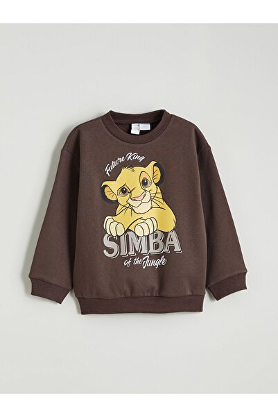 LC Waikiki LCW Kids Regele Leu cu imprimeu Hanorac gros pentru băieți tricou