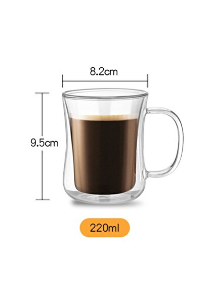 Generic Set of two glass cups, size 220ml