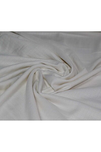 SerSev %100 Pamuk Krem Rengi Kareli Müslin Kumaş 100*180 cm Metrelik Müslin K...