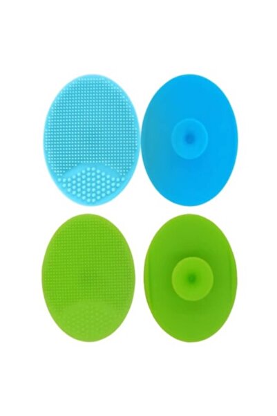 SUPER TRENDS Set 2 Perii Bebelusi Silicon Moale Pentru Indepartarea Crustelor Lapte Hipoalergenica Verde Albastru