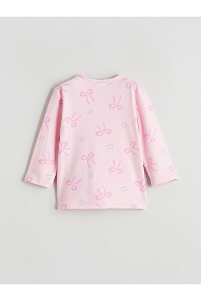 LC Waikiki Lcw Kids Crew Neck Bow Patterned Girls' Pajama Set