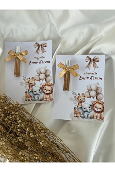 Puffybaby Cam Kolonya Sprey Şişe Yenidoğan Hediye Anahtarlık - Safari Tema - ...