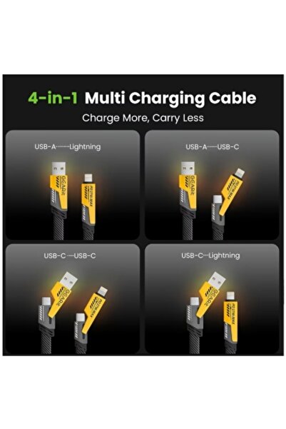 Otto 4-in-1 Super Fast Data Cable PD 27W / USB 65W, 1M