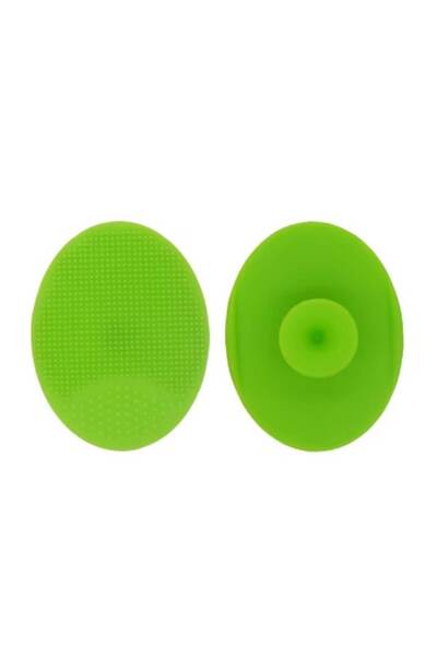 SUPER TRENDS Set of 2 Soft Silicone Baby Brushes for Removing Crusts Hypoallergenic Milk Green Pink