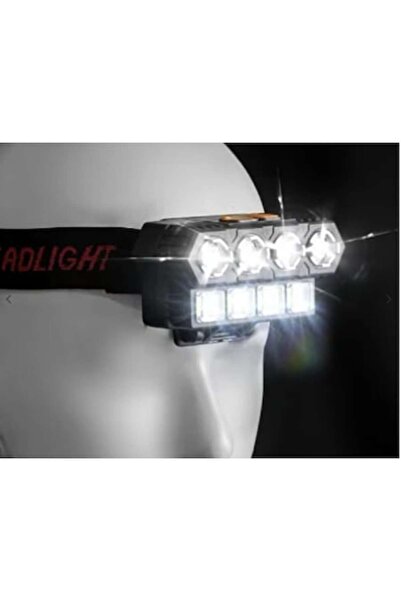 OEM Lanternă frontală reîncărcabilă USB, 4 LED-uri + 4 COB-uri, rezistentă la...