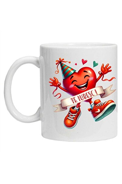 CRD PRINT Personalized mug with message "I love you" model 4, 330ml, white