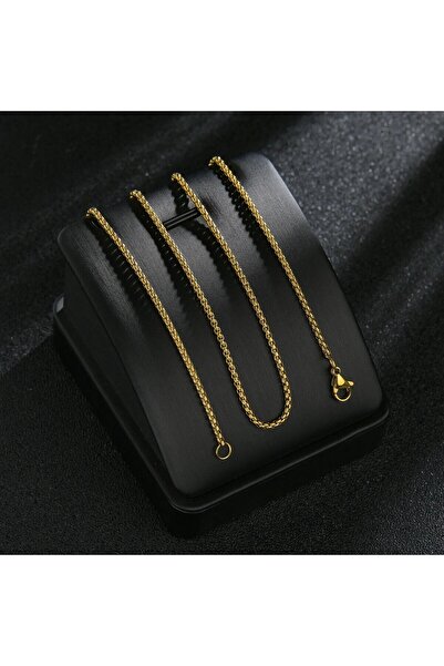 Kracer 18K gold plated necklace 2.5mm with steel chain