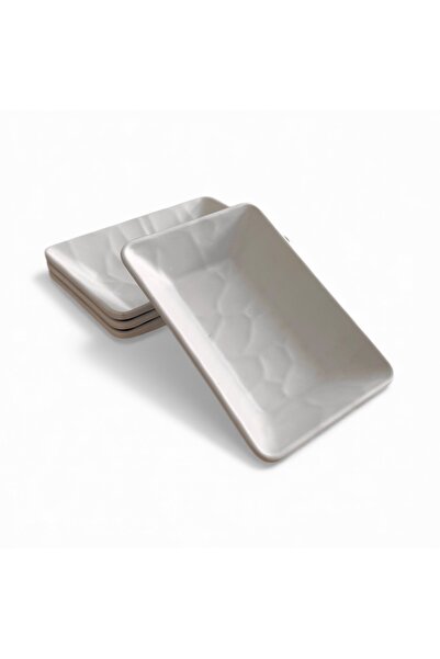 BARITCIOGLU Modern Snack Bowl Plate Mezelik 4-Piece Set