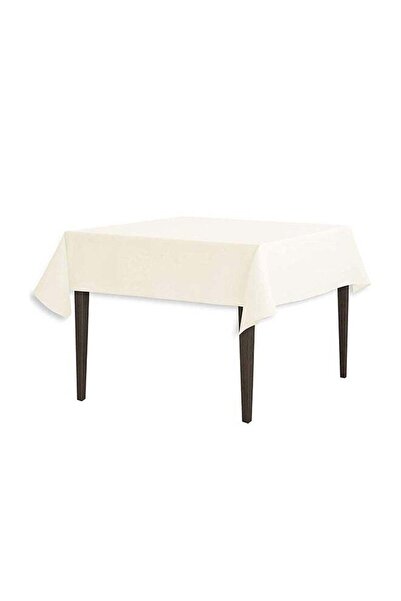 Generic Tablecloth Solid Pattern 54-inch Polyester Squared Ivory