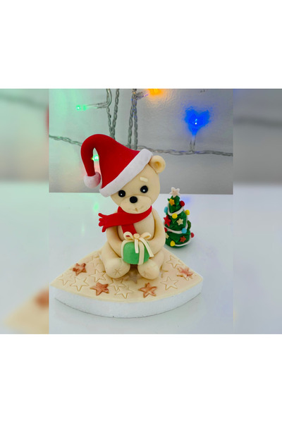 FigurinArt Sugar paste cake figurine - Santa Claus - Handmade