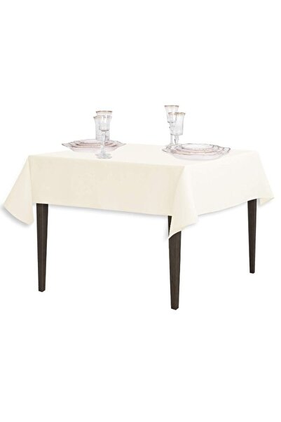 Generic Tablecloth Solid Pattern 54-inch Polyester Squared Ivory
