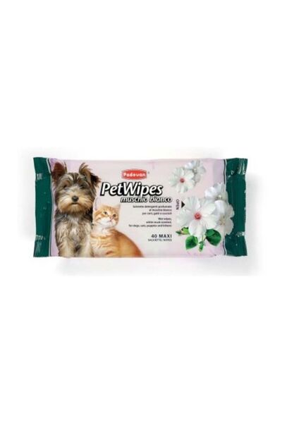 Padovan Pet Wipes White Musk - 40 Pcs