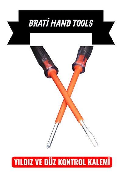 BRATİ HAND TOOLS 190 Star and Flat Tip Control Pens Set of 2